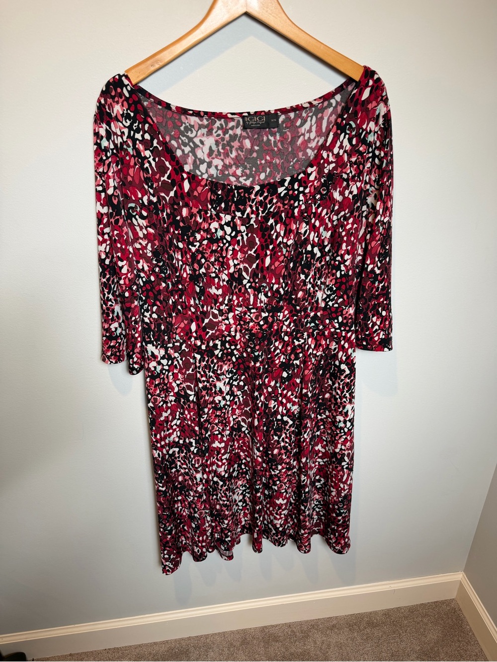 IGIGI by Yuliya Raquel Floral Stretch Dress Size 14/16 Made in USA